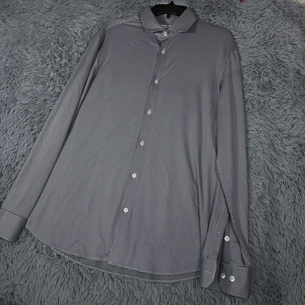 Mizzen Main Shirt Extra Large Gray White Button Up Spinnaker Collection Mens